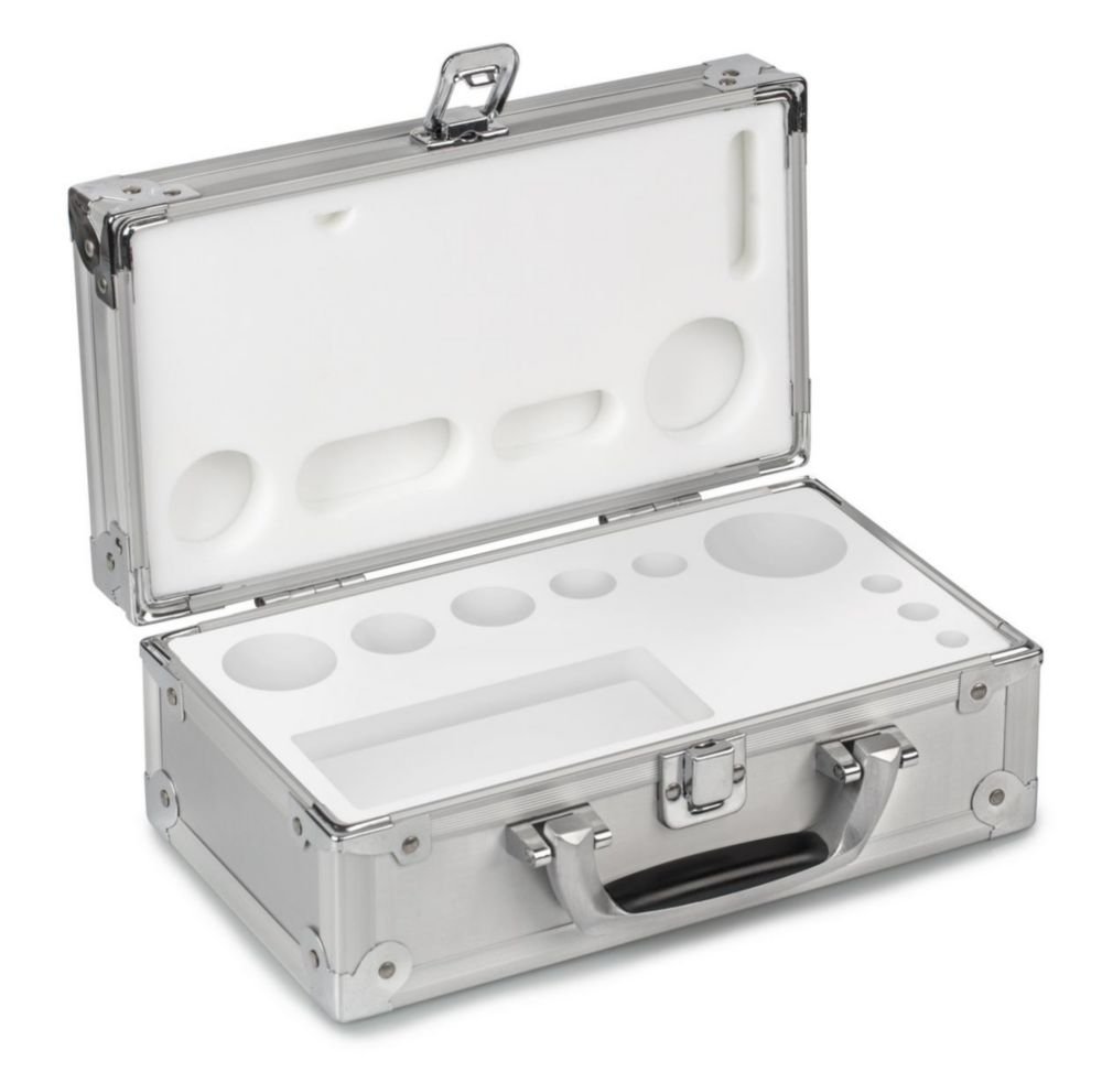 : Aluminium weight case, 1 mg - 1 kg for E1 - M1, knob/compact