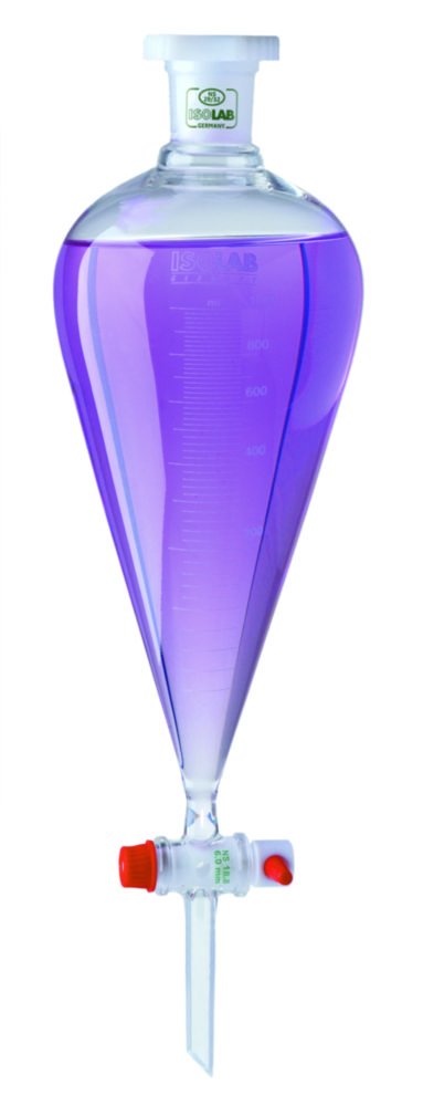 Ampoule à décanter Squibb, verre borosilicate 3.3 | Description: Graduée