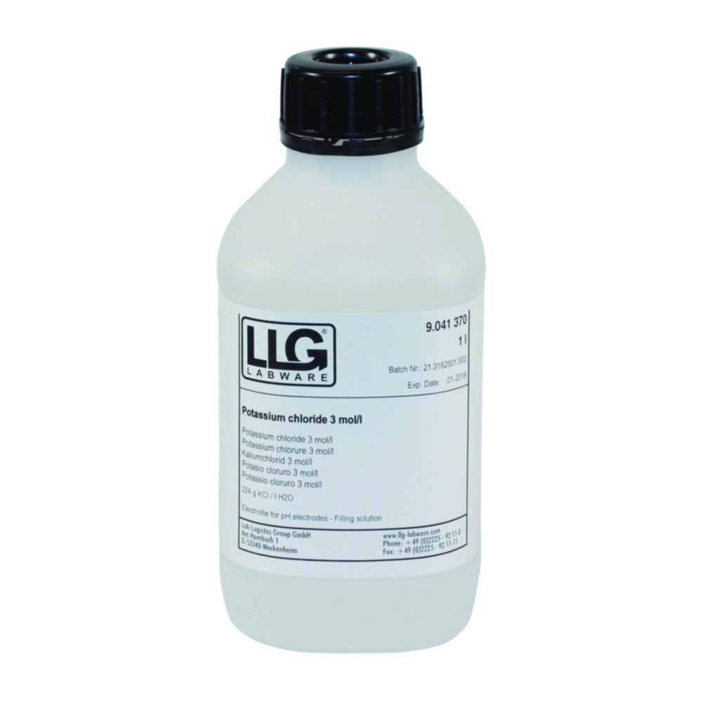 Solution d'électrolyte LLG, KCl | Type: 3 mol/l