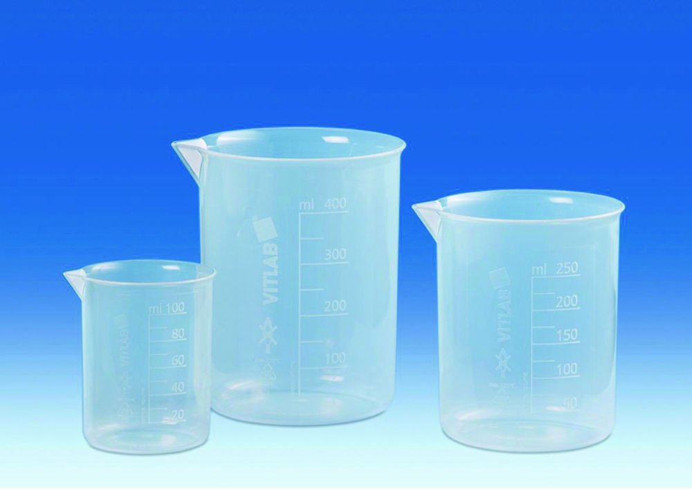 Griffin beakers, PP, with embossed graduations | Nominal capacity: 50 ml