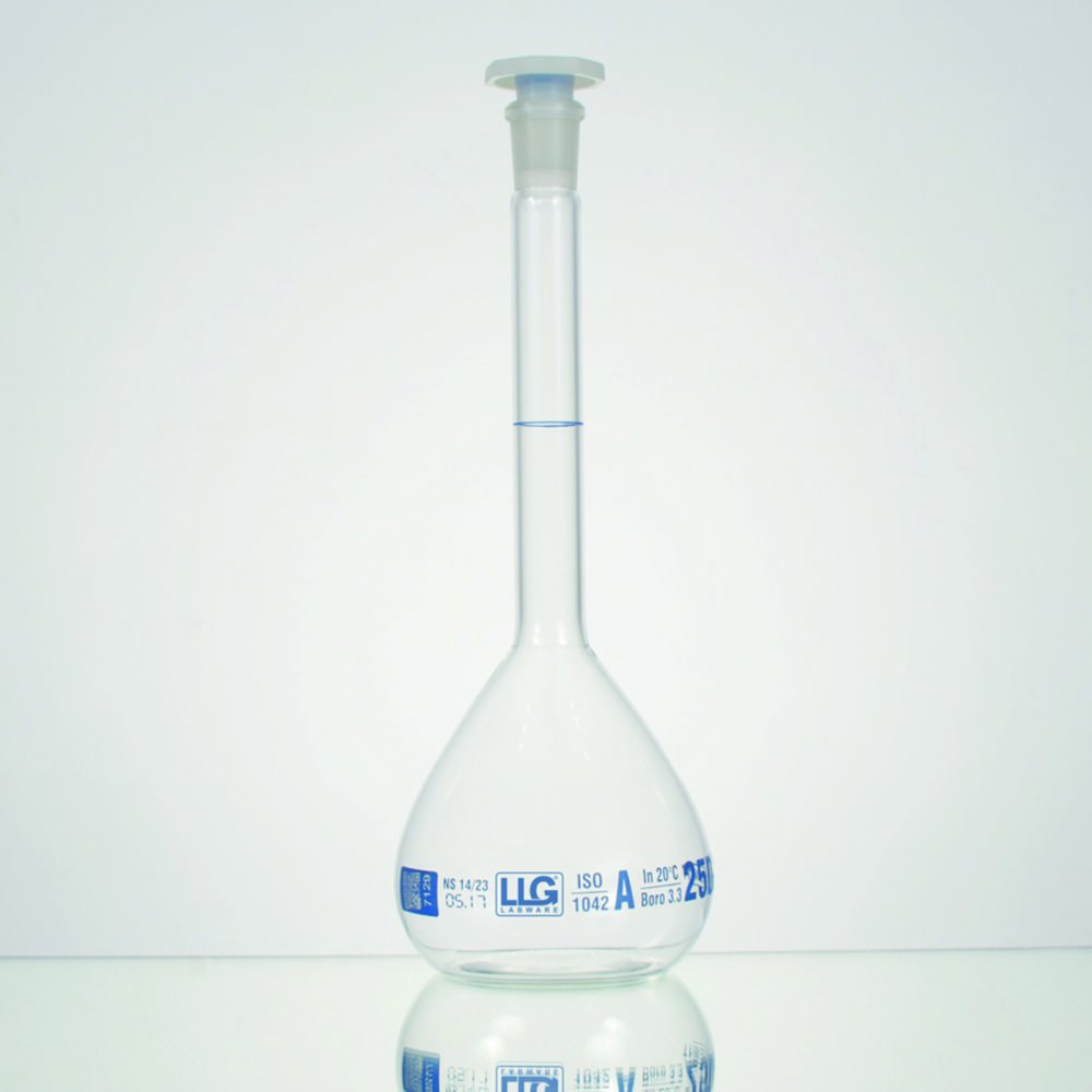 Fioles jaugées LLG, verre borosilicate 3.3, classe A | Volume nominal: 500 ml