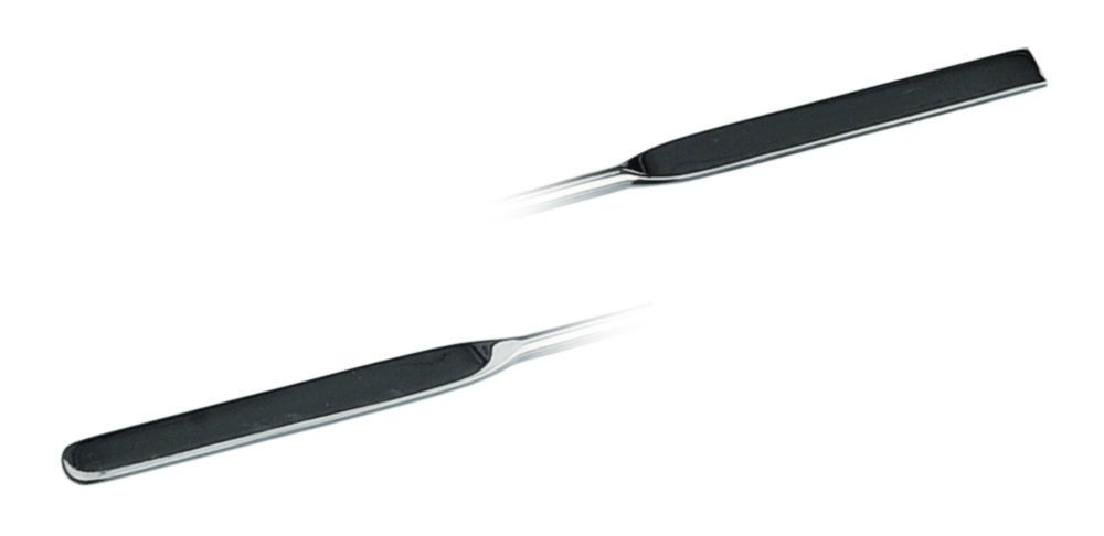 Micro-spatule double, en acier inox 18/10
