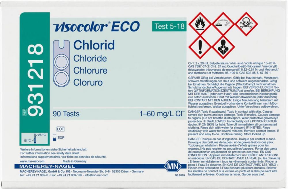 Test kits, VISOCOLOR®ECO for water analysis, refill pack | Type: Chloride