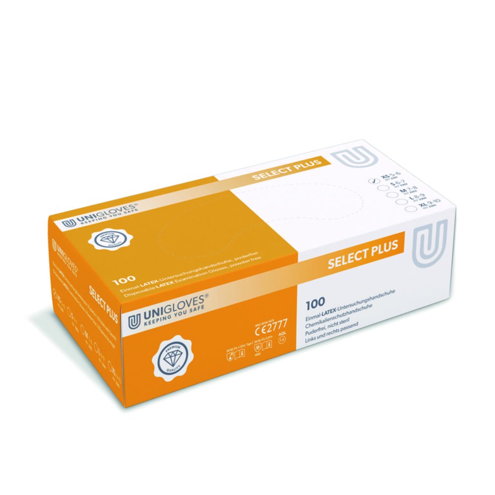 Disposable Gloves Select Plus, Latex | Glove size: XS