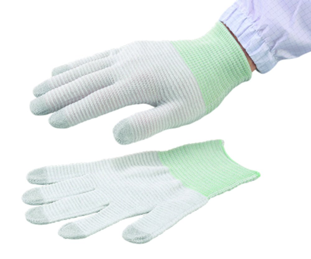 Gants conducteurs ASPURE LINE antistatiques, blancs, nylon | Taille du gant: XL