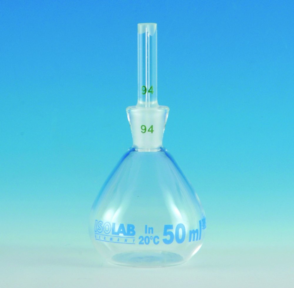 Pycnometers, not calibrated, Borosilicate glass 3.3. | Capacity ml: 100