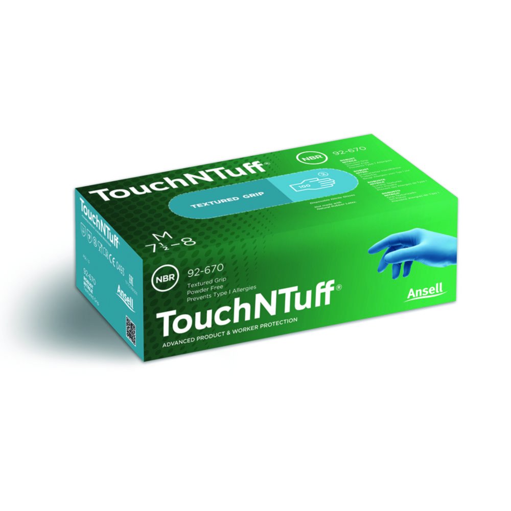 Gants à usage unique Touch N Tuff® Blue, nitrile | Taille du gant: M (7,5 - 8)