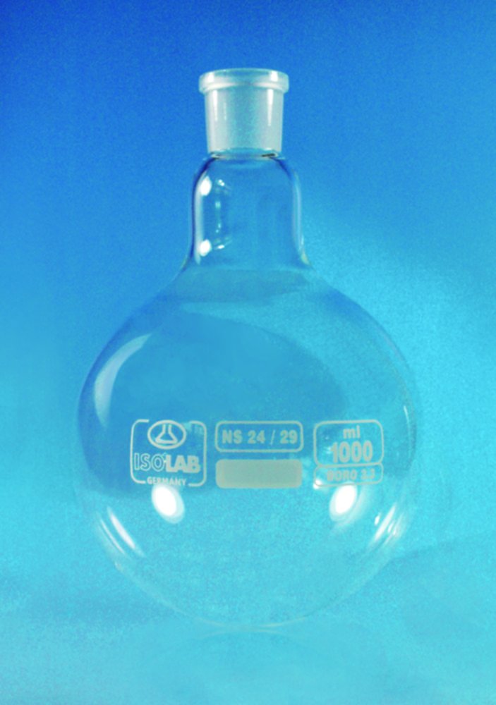 Ballon à fond rond avec rodage normalisé, verre borosilicate 3.3