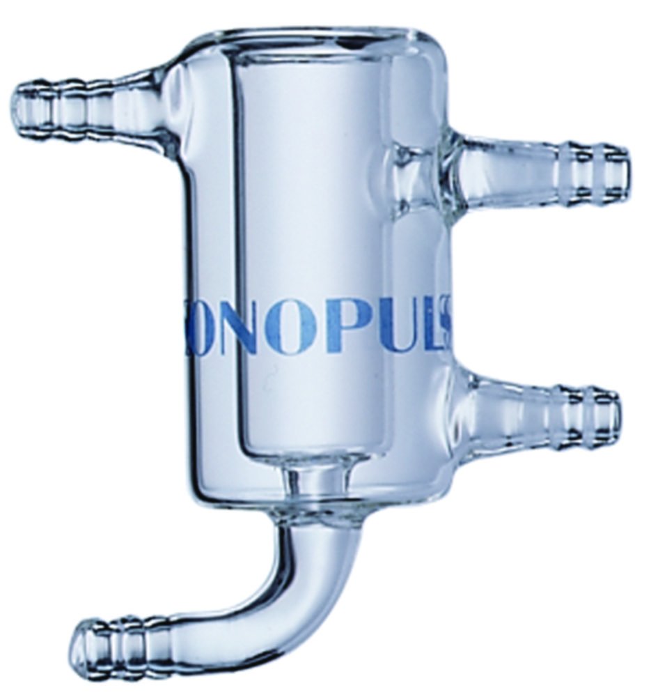 Cellule thermostatée en verre pour sonificateur SONOPULS, en acier inox | Type: DG 4 G (Débit)