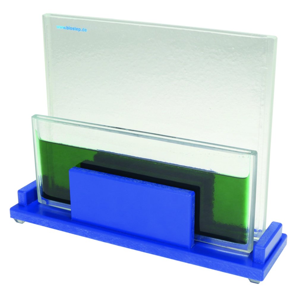 Cuve d'immersion insert en verre | Type: Pour plaques 100 x 100 mm, besoin en réactif env. 25 ml