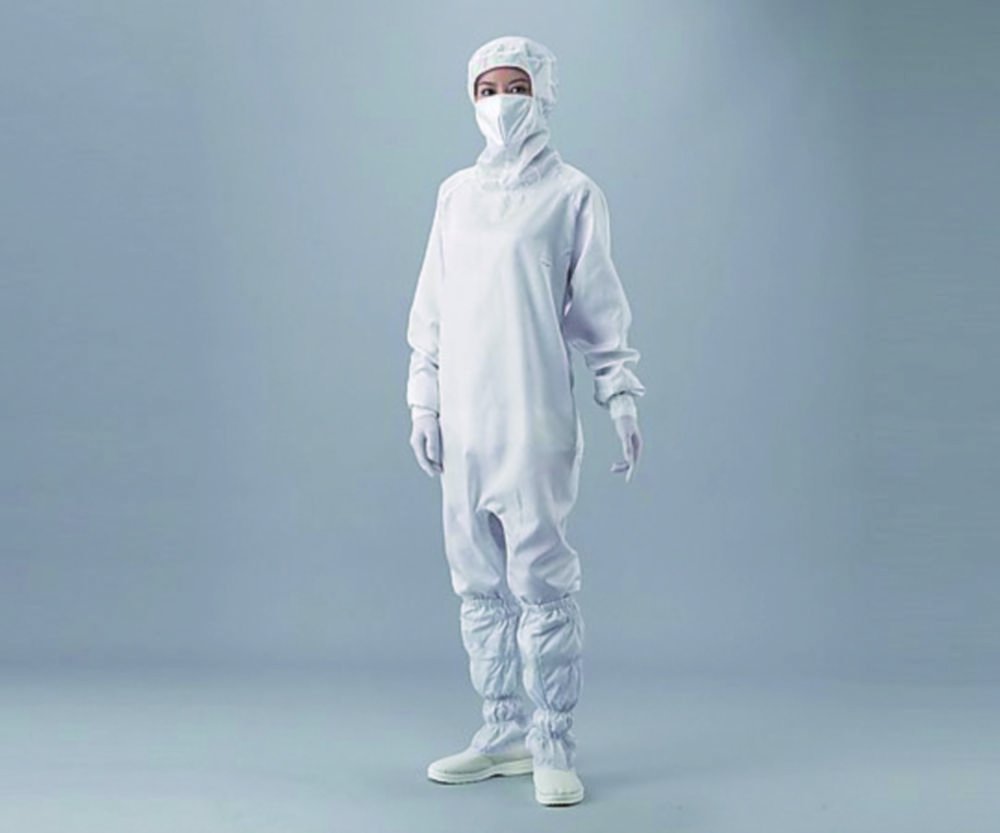 Overall for cleanroom ASPURE, polyester, with hood and mask | Clothing size: XL