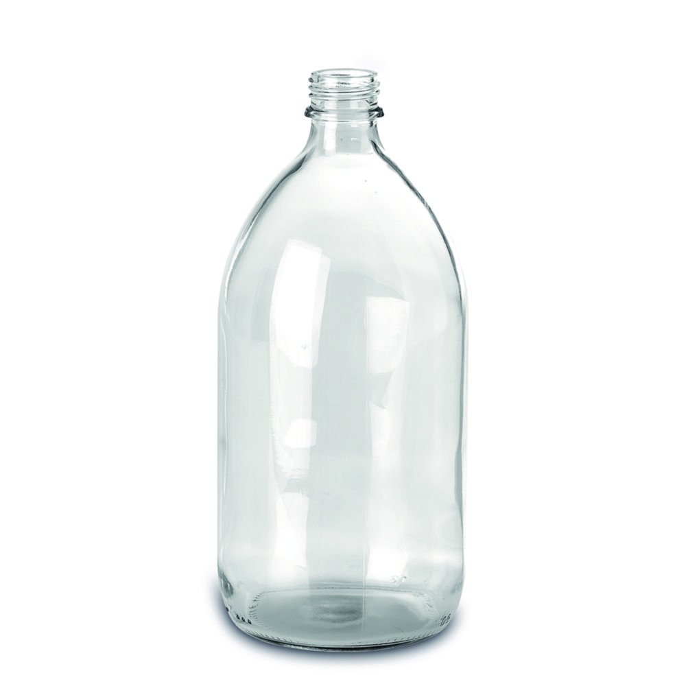 Narrow-mouth bottles, soda-lime glass, clear