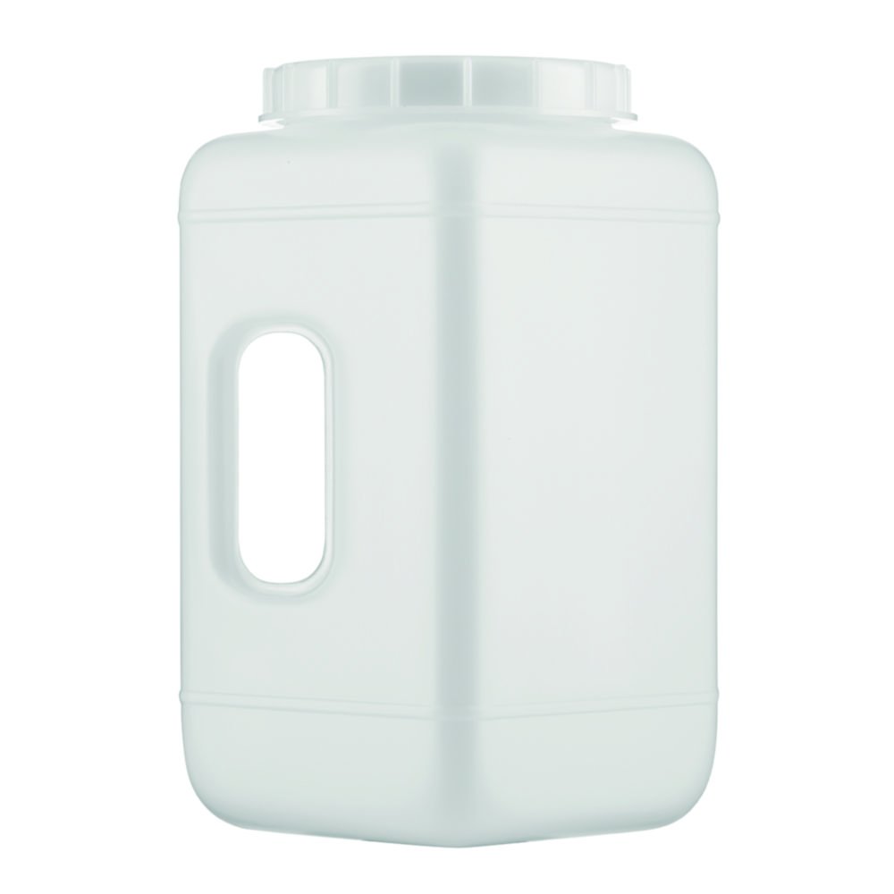 Wide-mouth square bottles, 311 series, HDPE, with closure