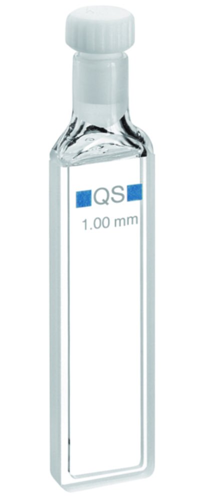 Macro cells for absorption measurement, UV-range, quartz glass High Performance | Type: D