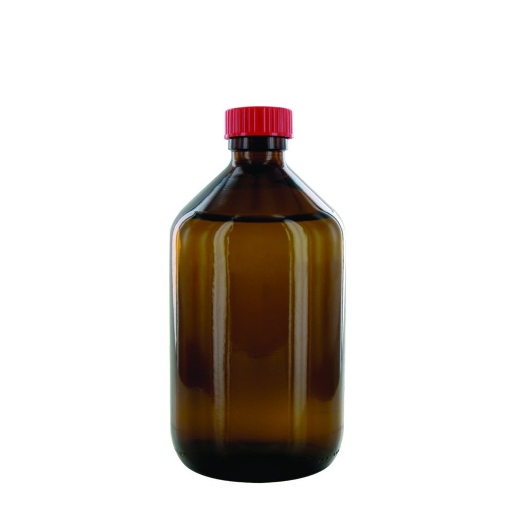 Enghalsflaschen, Glas, braun, Verschluss mit PTFE-Einlage | Nennvolumen: 500 ml