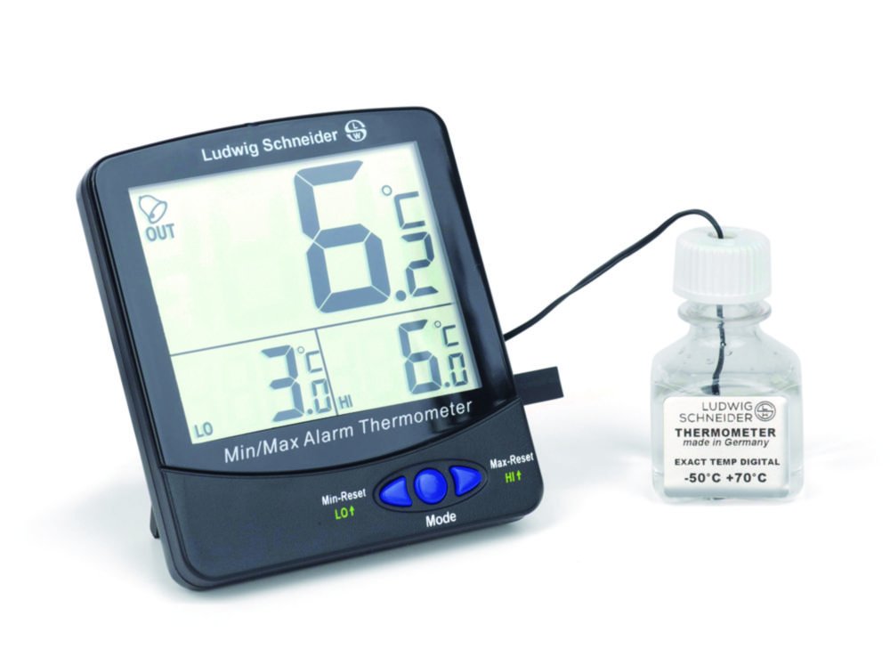 Thermomètre numérique pour flacons | Application: Enceinte climatique