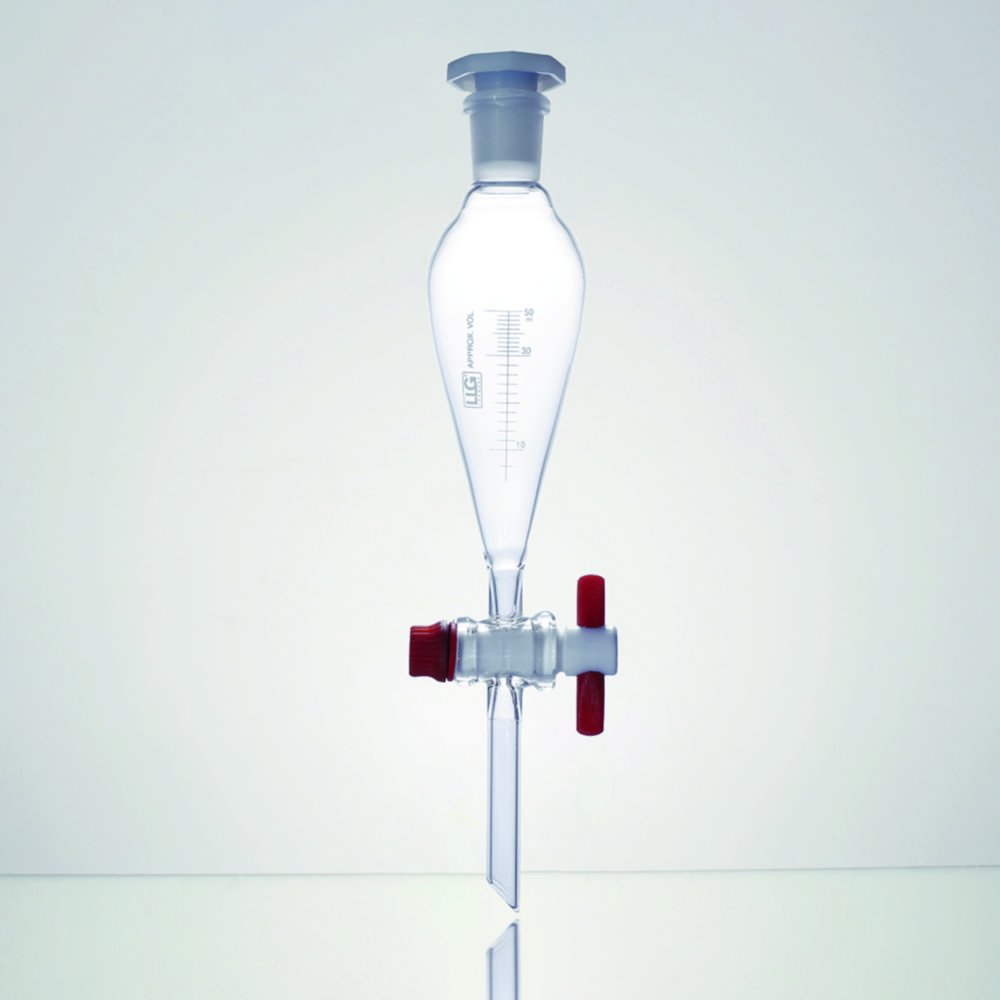 Ampoule à décanter LLG selon Squibb, verre borosilicate 3.3