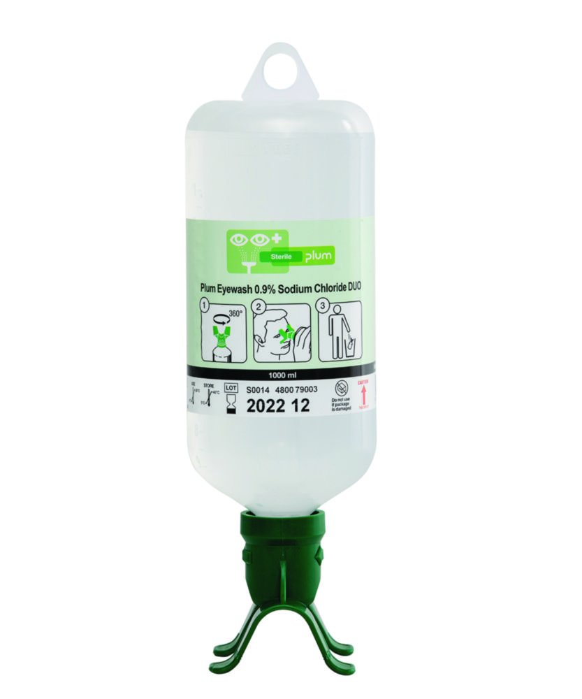 Eye Wash Bottle, 0.9 % NaCl, Sterile | Type: DUO