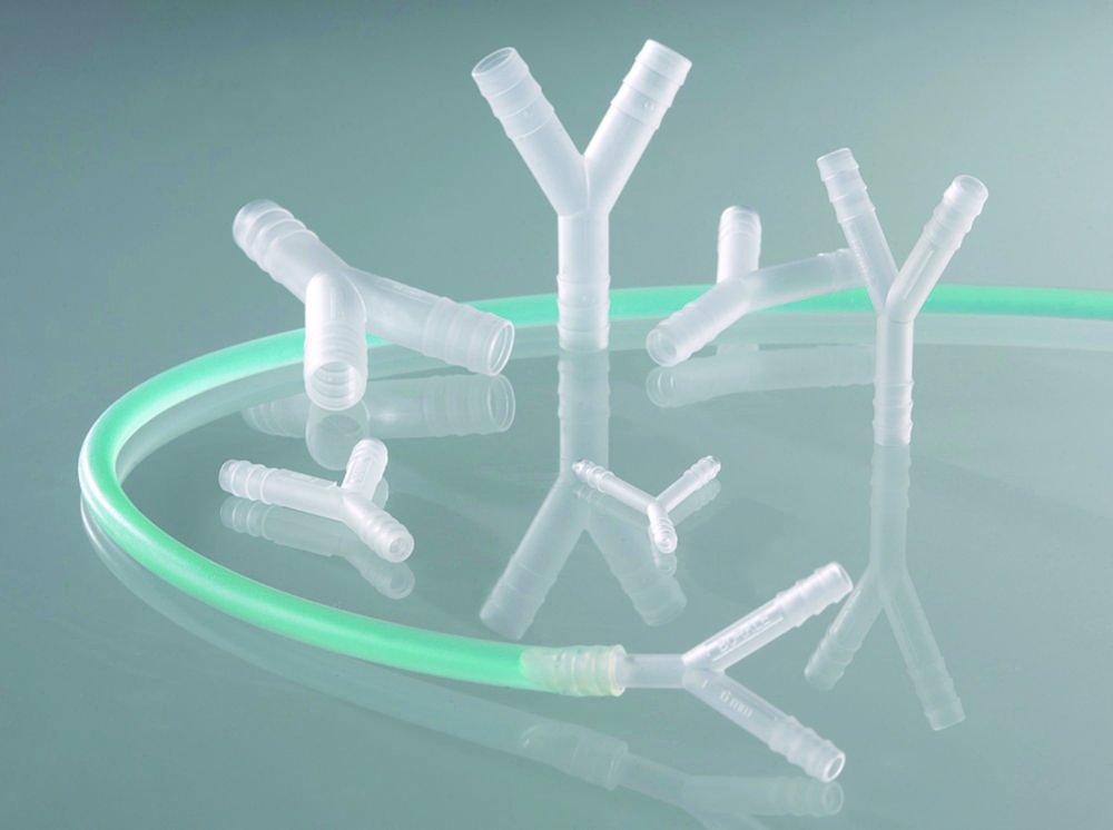 Tubing connectors, Y-shape, PVDF
