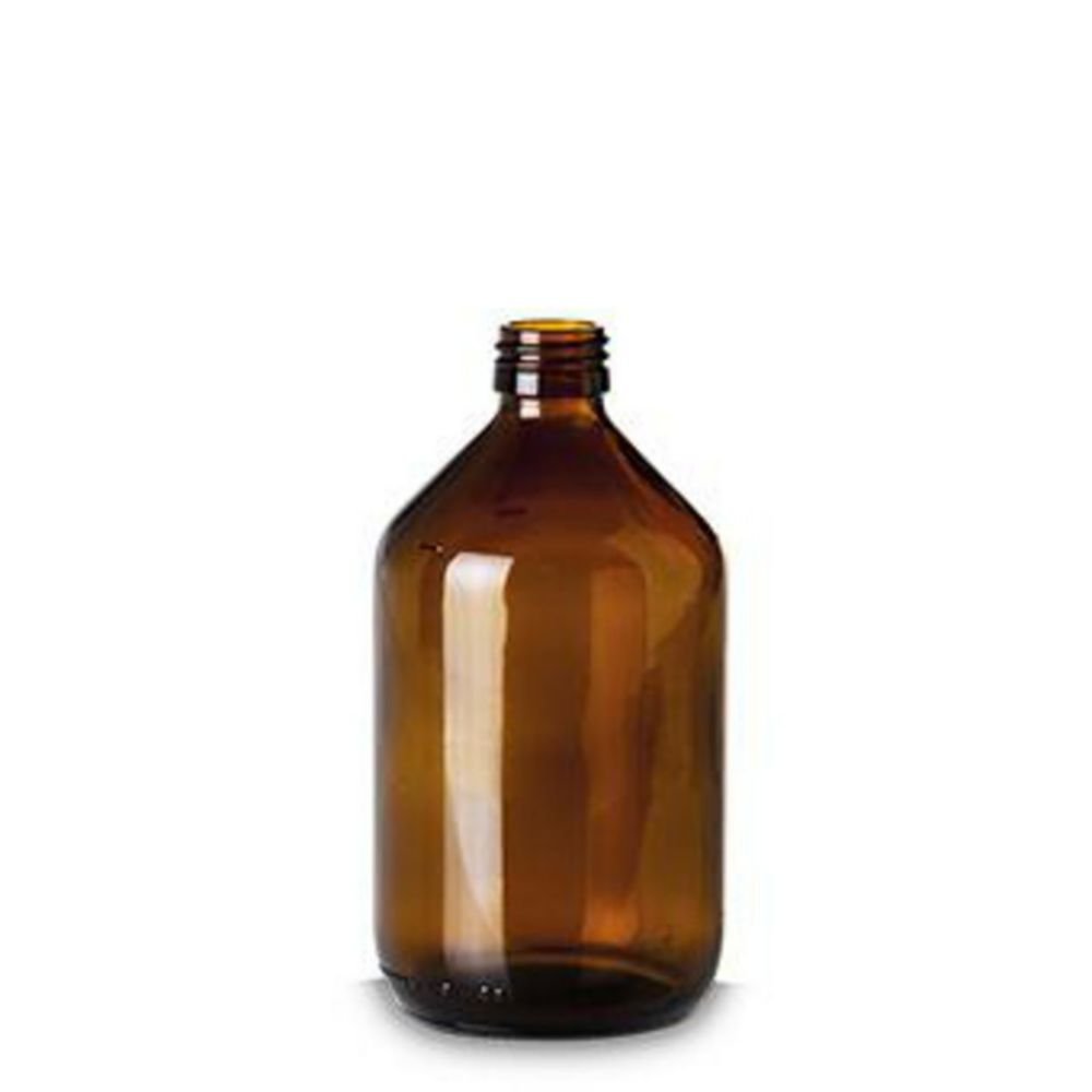Enghalsflaschen ohne Verschluss, Kalk-Soda-Glas, braun, PP 28 | Nennvolumen: 500 ml