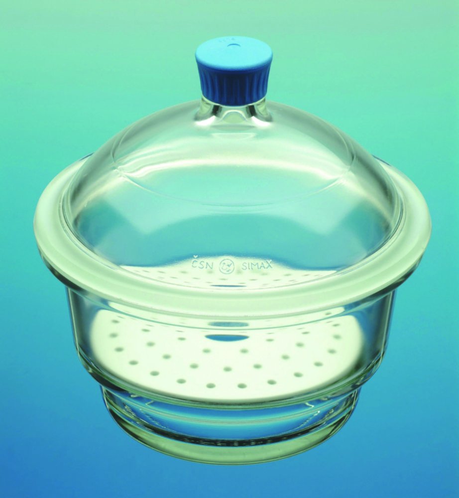 Exsikkatoren, Borosilikatglas 3.3, mit Kunststoffknopfdeckel
