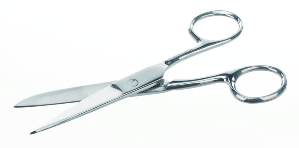Laboratory scissors, stainless steel