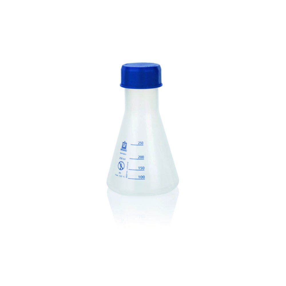 Erlenmeyer flasks, wide mouth, PP, with screw cap | Nominal capacity: 50 ml