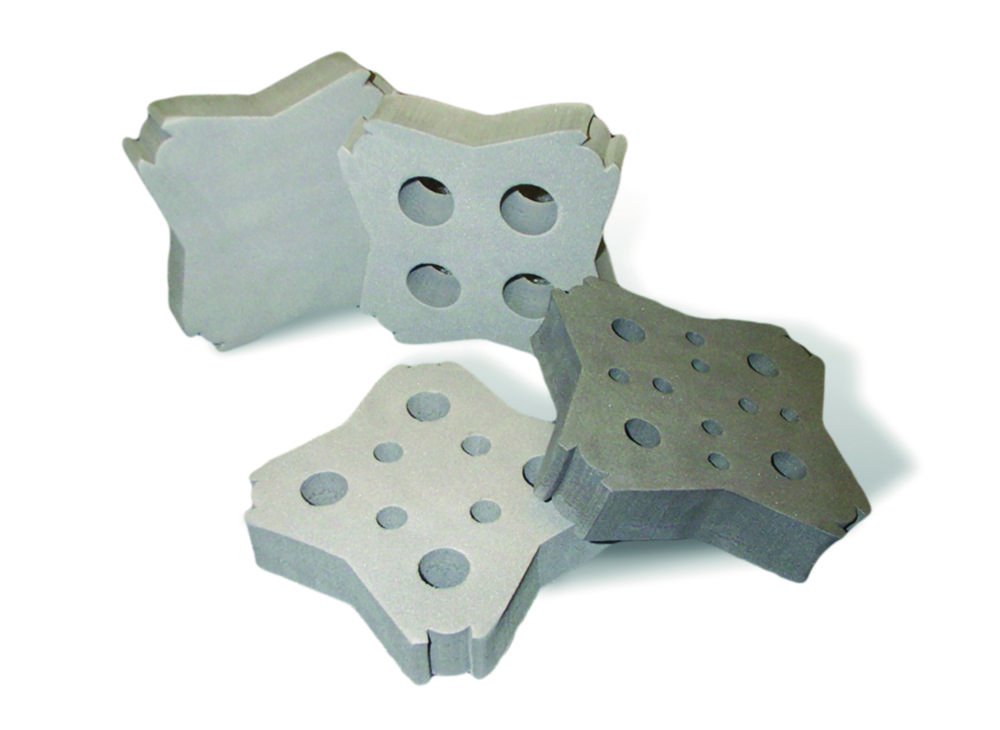 Foam inserts set for recessed platform for vortexers Vortex-Genie® | Description: Foam inserts set