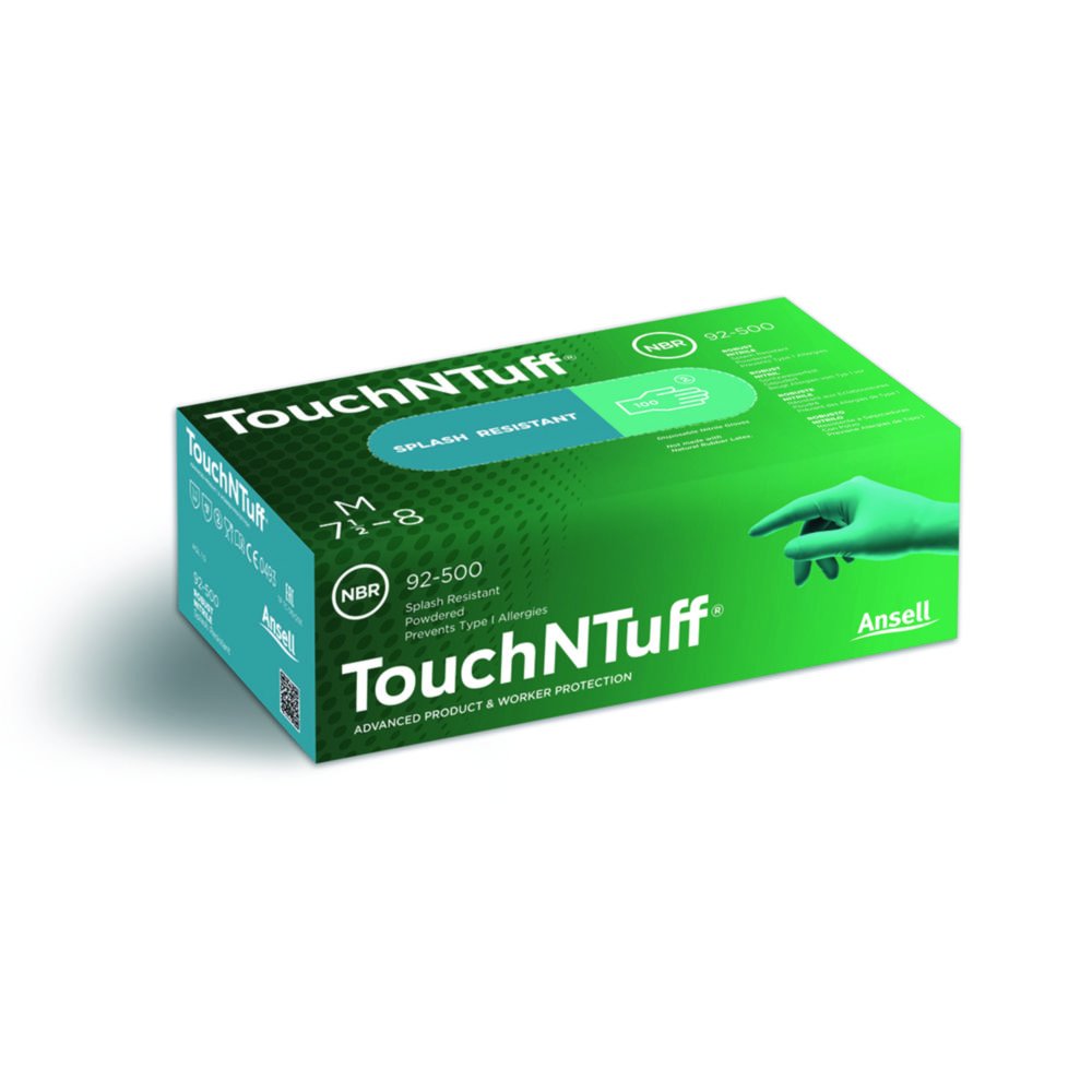 Gants à usage unique Touch N Tuff®, nitrile, légèrement poudrés | Taille du gant: M (7,5 - 8)