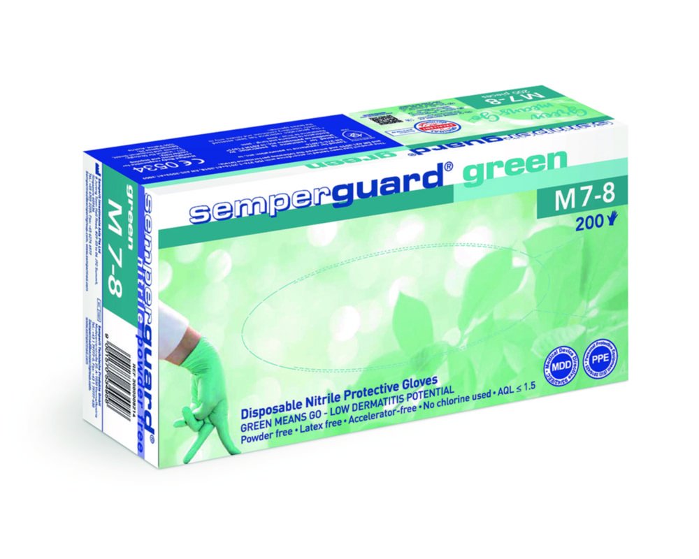 Disposable gloves, Semperguard® Green, Nitrile