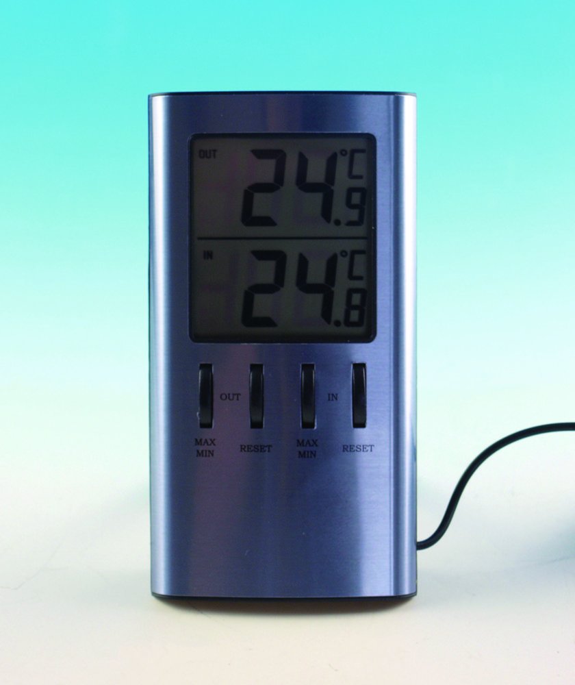 Maximum-Minimum Thermometer, electronic | Measuring range °C: Inside -10 ... 50 / outside -50 ... 70