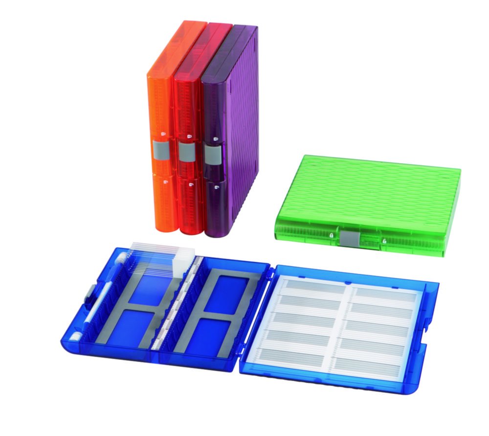 Microscope Slide Boxes Premium Plus | Colour: Orange