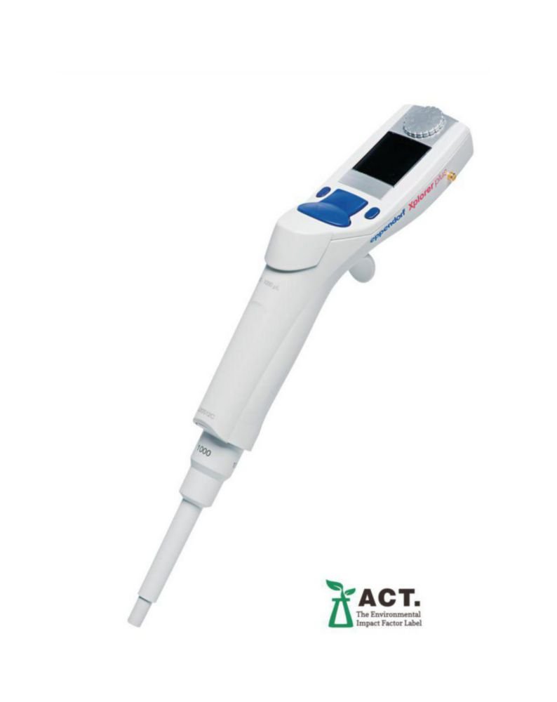 Electronic single channel microliter pipettes Eppendorf Xplorer® plus, variable | Capacity: 50 ... 1000 µl