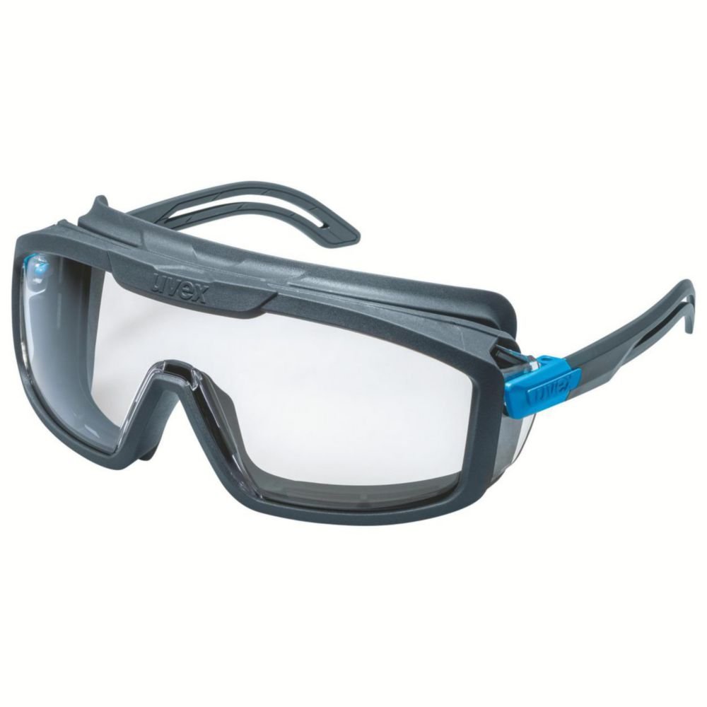 Schutzbrille uvex i-lite 9143, mit Gesichtsauflage | Farbe: anthrazit, blau