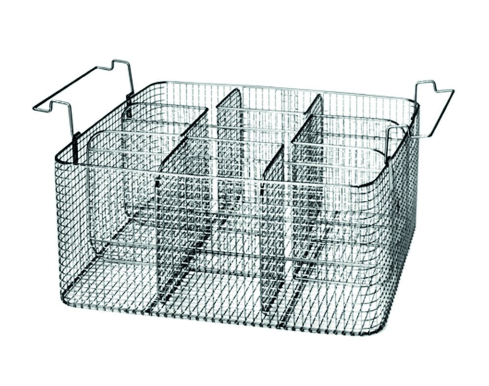 Suspension baskets with subdivisions for Sonorex ultrasonic baths