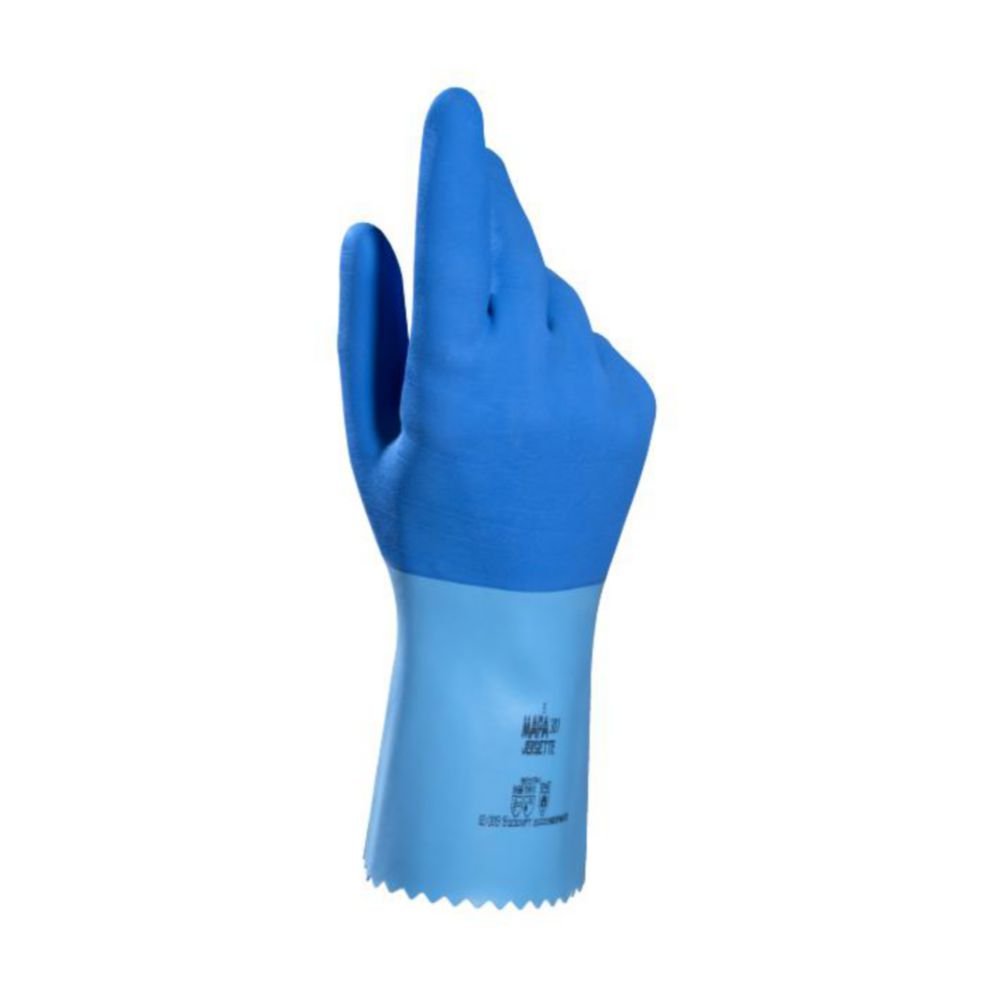 Chemical protective gloves Jersette 301, natural latex | Glove size: 6