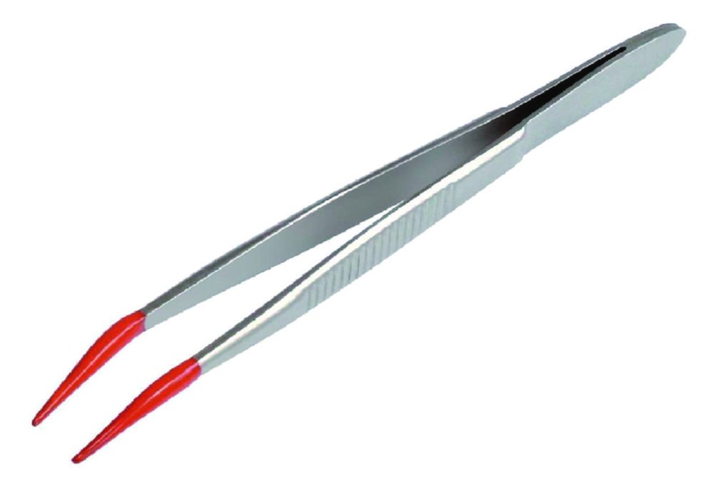 Forceps with silicone-coated tips, stainless steel | Type: For weights 1mg to 200g, for E1 to F1
