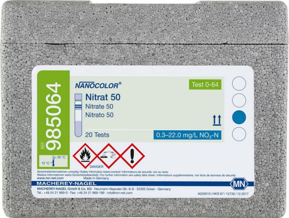 Tests en cuve ronde NANOCOLOR® Nitrate / Nitrite