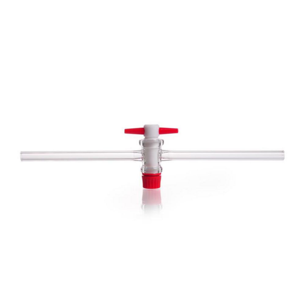 : DURAN® Single way stopcocks, complete with PTFE-key, bore 2,5 mm, NS 12.5