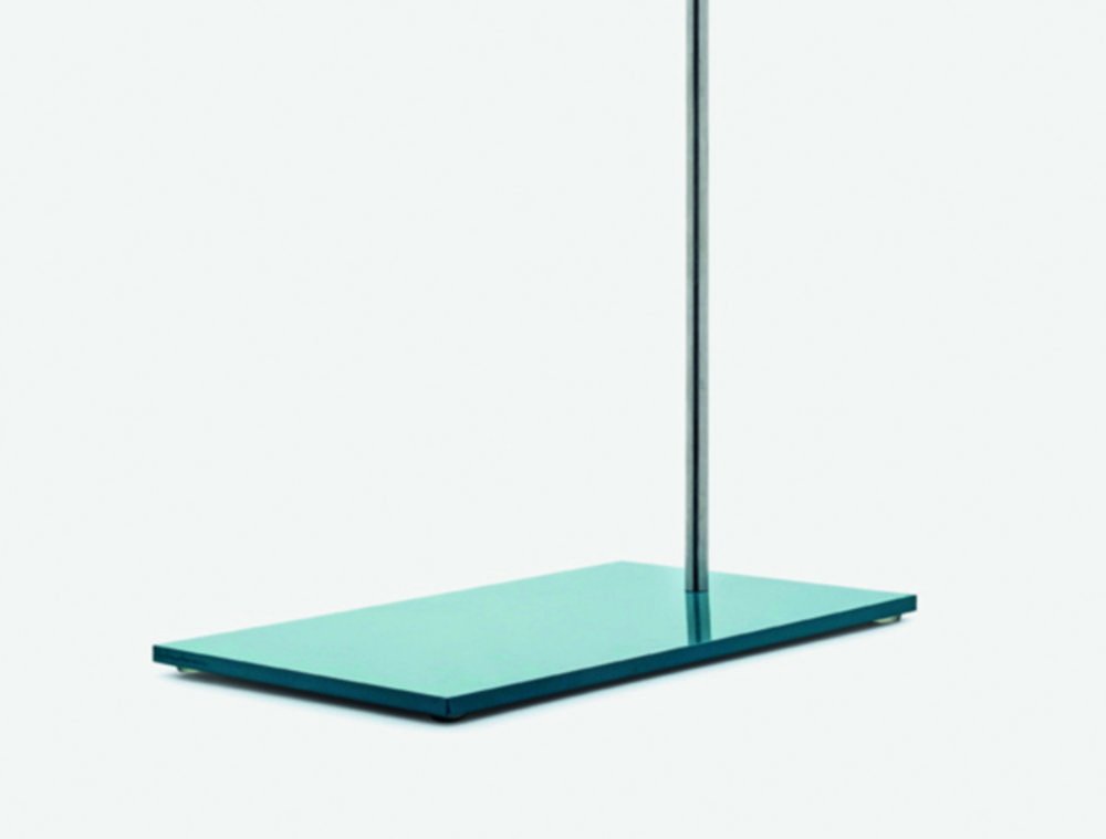 Rectangular retort stand bases, enamel, coated steel plate | Dimensions (WxD): 150 x 300 mm