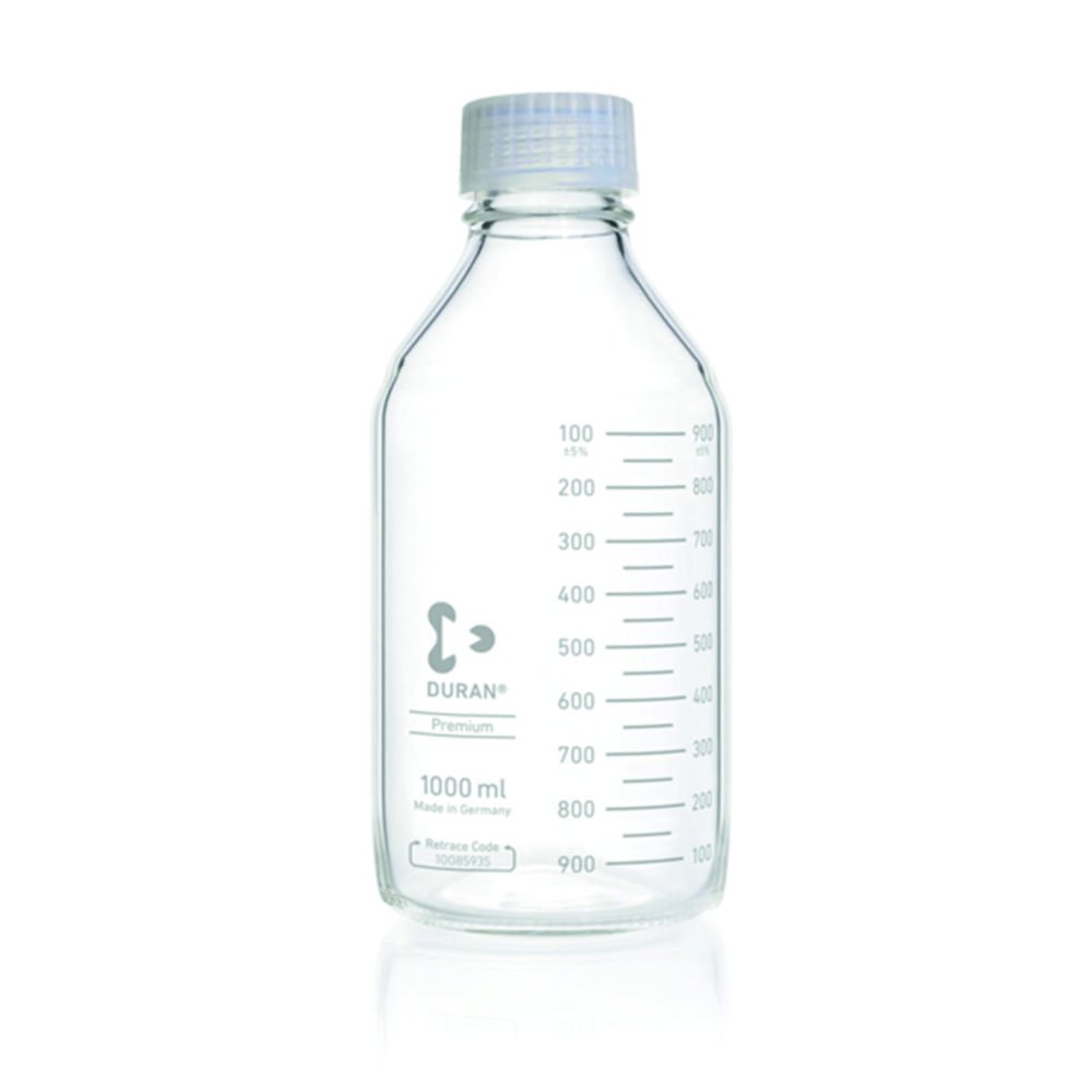 Flacon de laboratoire Premium, en verre DURAN® | Volume nominal: 1000 ml