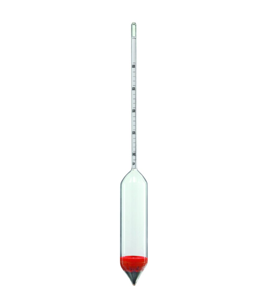 Hydrometers, relative density, without thermometer | Measuring range g/cm3: 0.700 ... 2.000